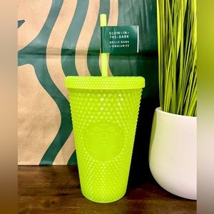 🍋Starbucks 2022 LEMONGRASS Glow in the Dark Studded Tumbler Grande 16oz